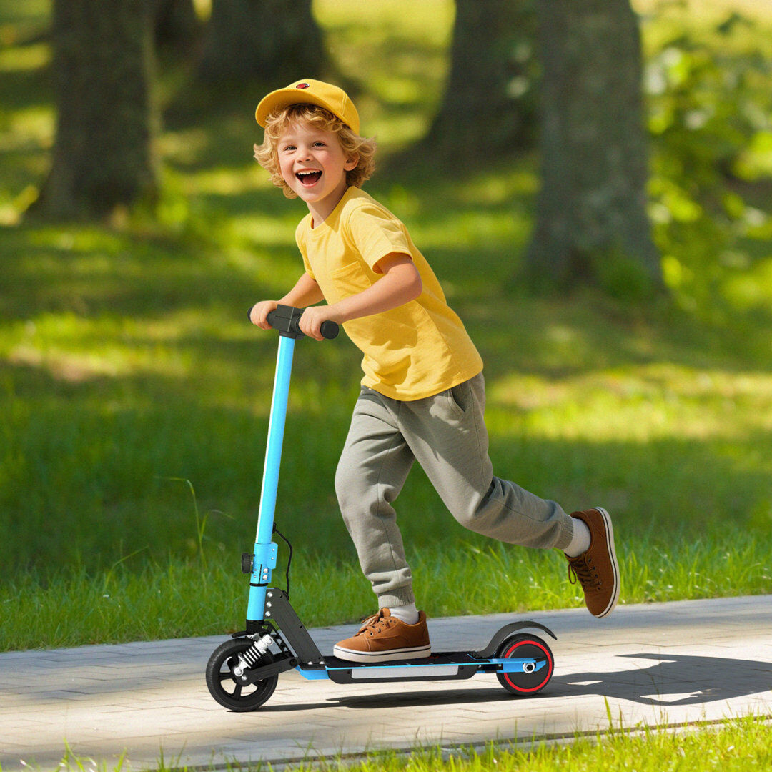 Metro SPORTNOW Folding Electric Ride-on Scooter, Ride on Toy Blue 1