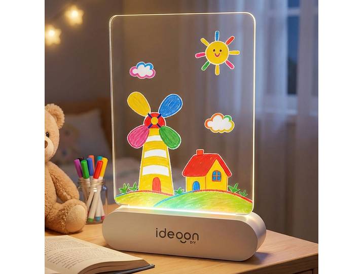 Kreative LED DIY Lampe Acryl inkl. 7 Farben, 22 x 15 cm