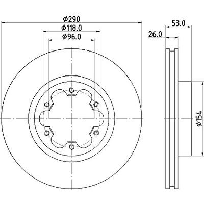 Hella Bremsscheibe [Hersteller-Nr. 8DD355118-481] für Nissan