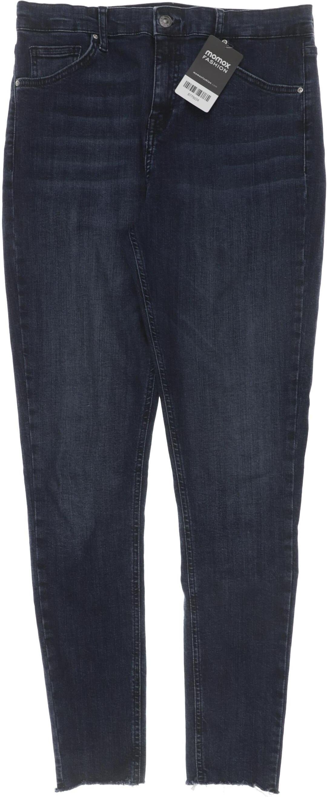 Topshop Damen Jeans, Marineblau, Gr. W26, Baumwolle / Synthetik / Elasthan - Second Hand