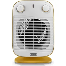 De'Longhi HFS50B20.YE, Heizlüfter, Weiss, Gelb