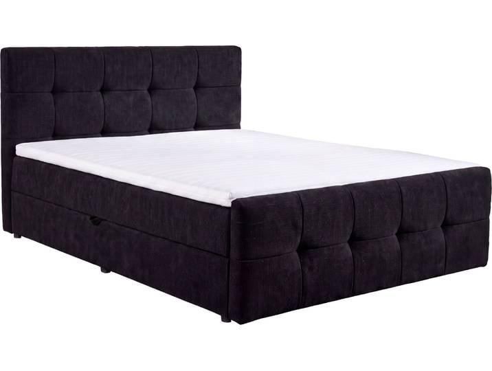 Boxspringbett HOLA schwarz 160x200cm halbfest