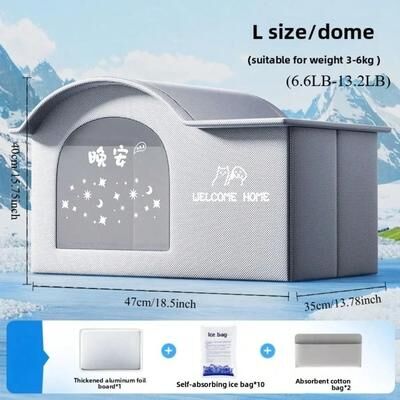 Uplifted Goods Pet Cooling House For Cats And Dogs l47x40x35