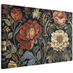 Artgeist, Bilder, Tapestry Large Flowers Retro Floral Motif in Kilim Style (120 x 80 cm)