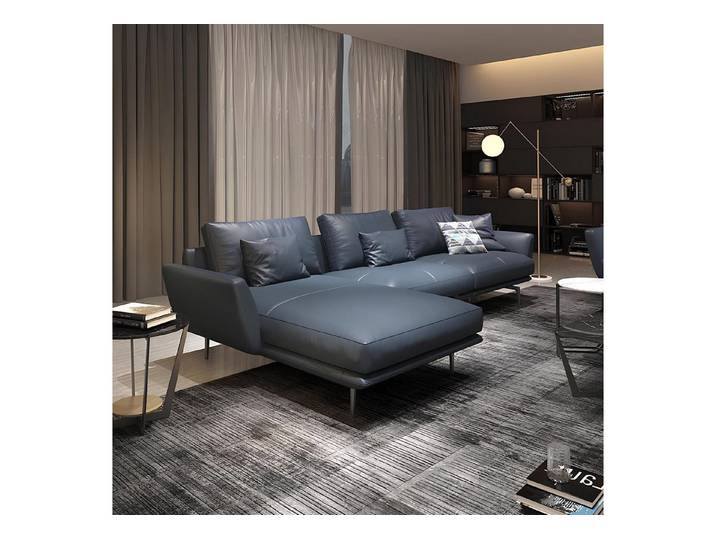 Xlmoebel Ecksofa L-förmiges Ledersofa mit elegantem Design und viel Platz, Ecksofa, Hergestellt in Europa
