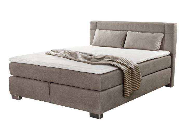 Boxspringbett 160 x 200 cm braun H3/H4 - ROMANA - MIX