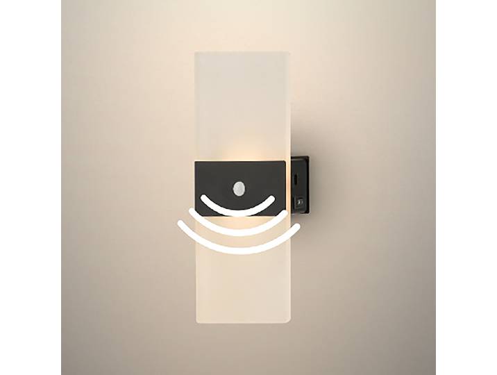 Akku LED-Wandleuchte Aura Schwarz/Schwarz