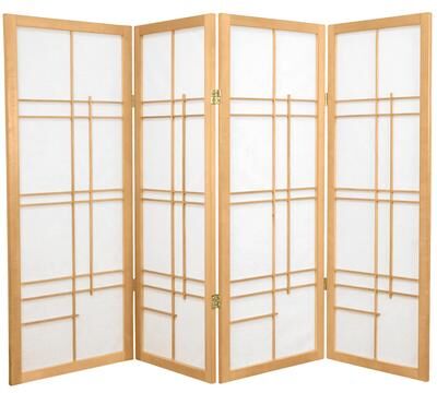 Red Lantern 4 ft. Short Eudes Shoji Screen