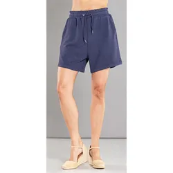 JASMINELLA Paperbag-Shorts mit Struktur-Black Iris
