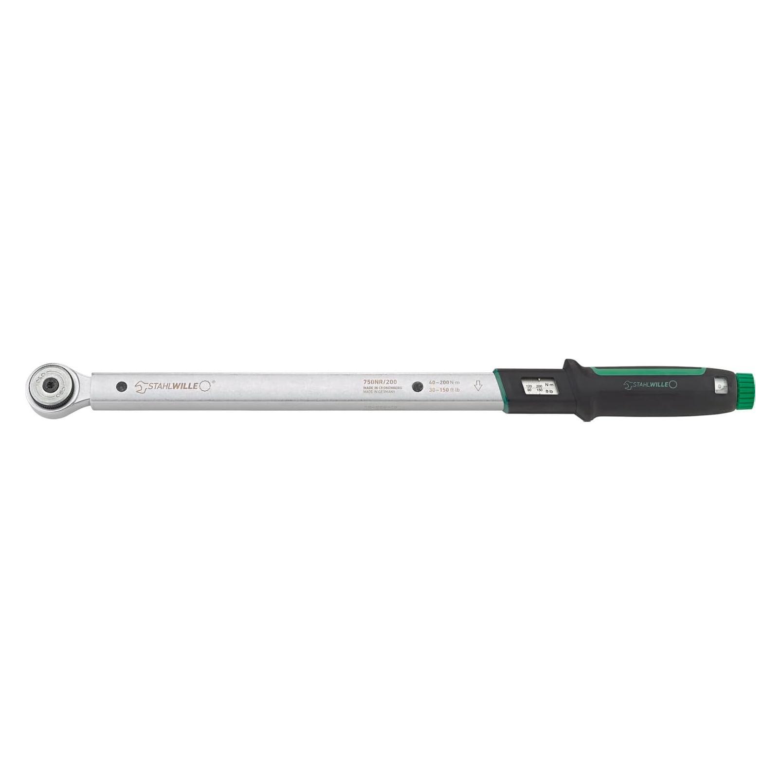 Stahlwille 750NR/200 50021004 Drehmomentschlüssel für Aufsteckwerkzeuge, mit Kn (1/2", 40 - 200 Nm) (50021004)