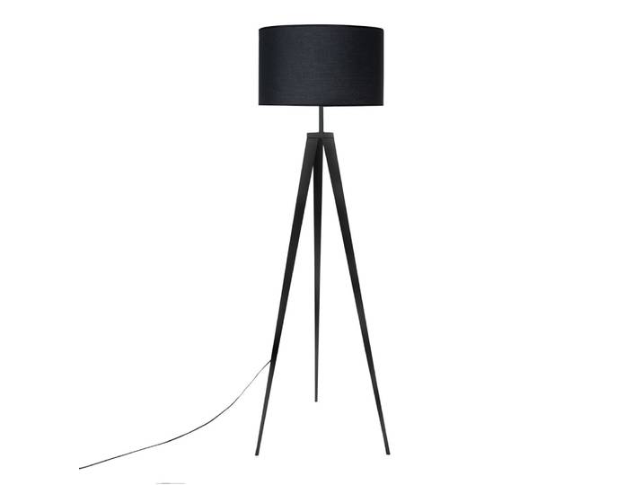 Lampadaire avec base noire à trois pieds