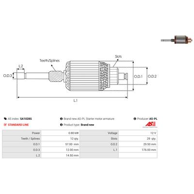 AS-PL Anker, Starter SA1028S