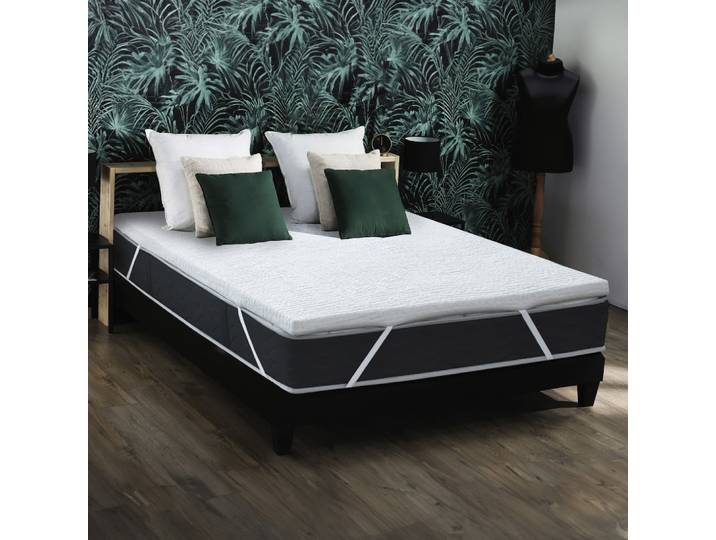 Surmatelas mousse hs 40kg 180x200 souple respirante déhoussable
