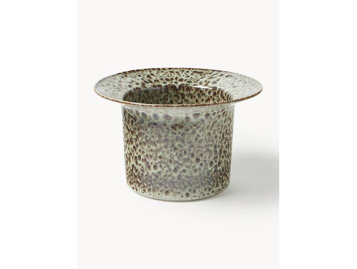 Cache-pot artisanal avec émail réactif Balou, haut. 19 cm