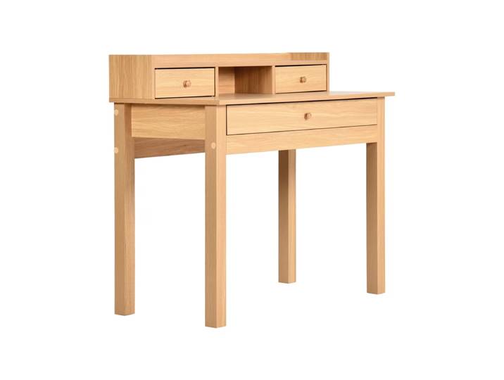 Bureau URBAN MEUBLE avec finition en bois, tiroirs et étagère