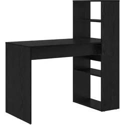 vidaXL Schreibtisch mit Regal Schwarz Eichen-Optik 113 x 54 x 120 cm