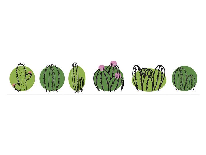 Rayher Washi Tape Cactus Family 15 mm 10 m
