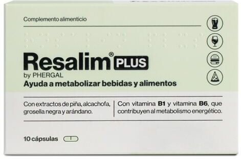 Resalim Metabolizing Food Supplement for Drinks, 10 Capsules