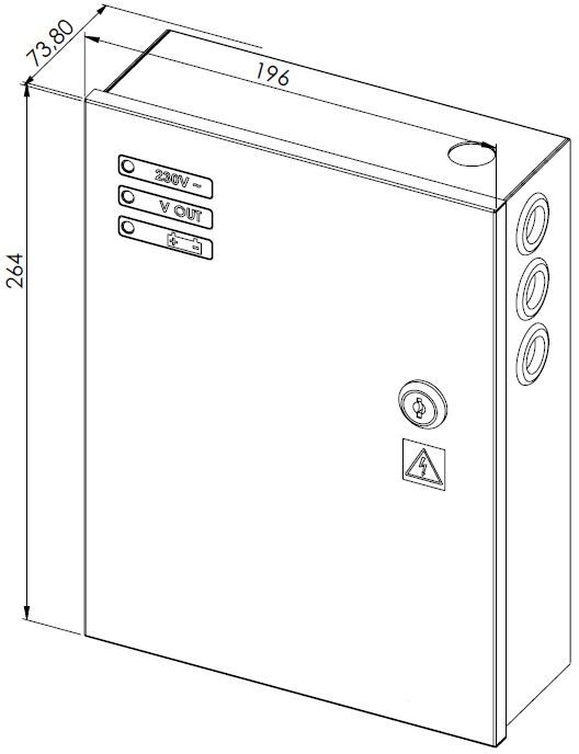 Alimentation secourue 12V DC 5A /24V DC 2,5A et relais défaut HERACLES PCA-ALIM1224S