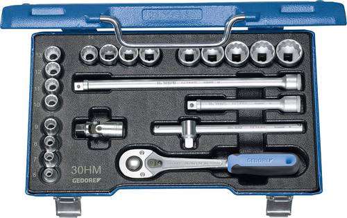 Gedore Steckschlüsselsatz metrisch 3/8 (10 mm) 22teilig 6239700
