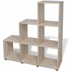 Helloshop26 - Regal mit 6 Fächern 107 cm Eichenfarbe