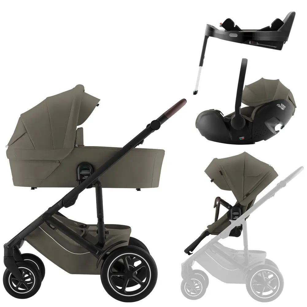Britax Römer Smile 5Z + Babywanne + Baby-Safe Pro urban olive + Vario Base 5Z