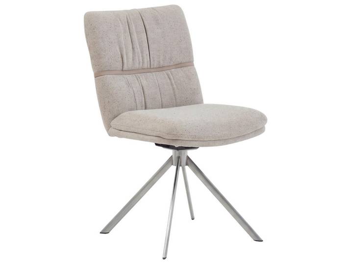 Valdera Stuhl, Natur, Metall, Stativgestell, 49x86x63 cm, Beinauswahl, Stoffauswahl, Sitzfläche 360° drehbar, automatische Rückholfunktion, Esszimmer, Stühle, Esszimmerstühle, Vierfußstühle