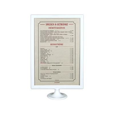 DECOR SERVICE Tischaufsteller aus ABS, weiss, A5, 1 Stk.