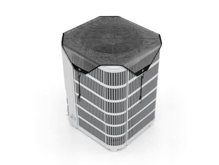 VEVOR Housse de Climatiseur Extérieur\, 81 x 81 cm\, Couverture de Protection Climatiseur des Débris\, Maille PVC\, Résistante aux Déchirures Rayures\, Taille Universelle\, Cache pour Clim Extérieur\, Noir