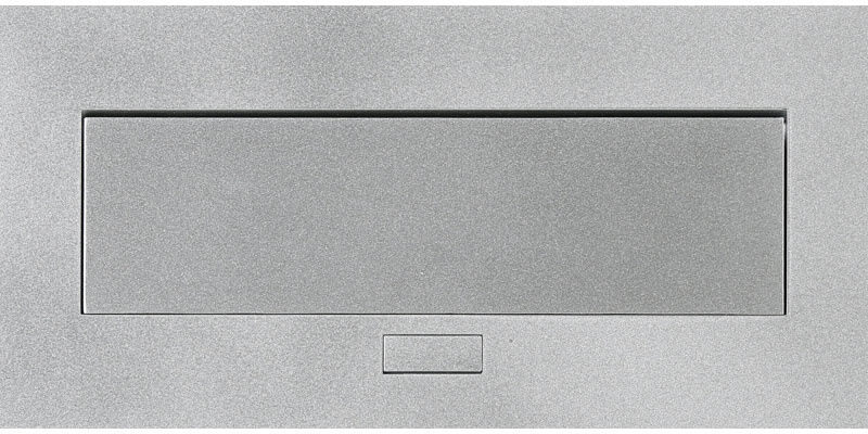 B2B Partner Zásuvkový box TYP III - výklopný, 2x zásuvka, 2x port USB data, 2x RJ45 port, stříbrná