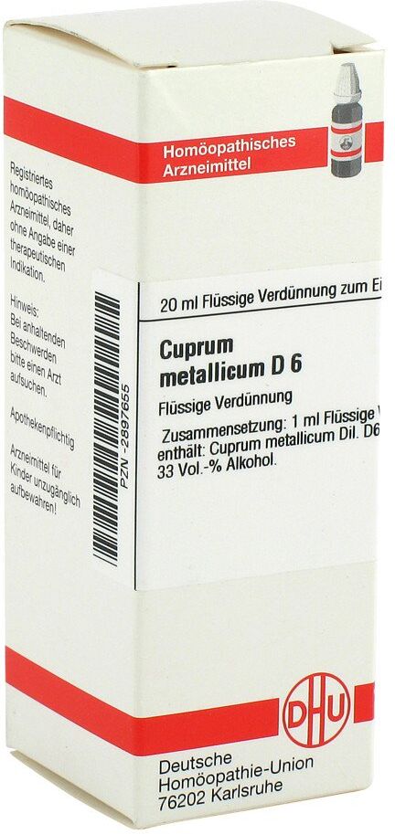 DHU Cuprum Metallicum D6 Dilution