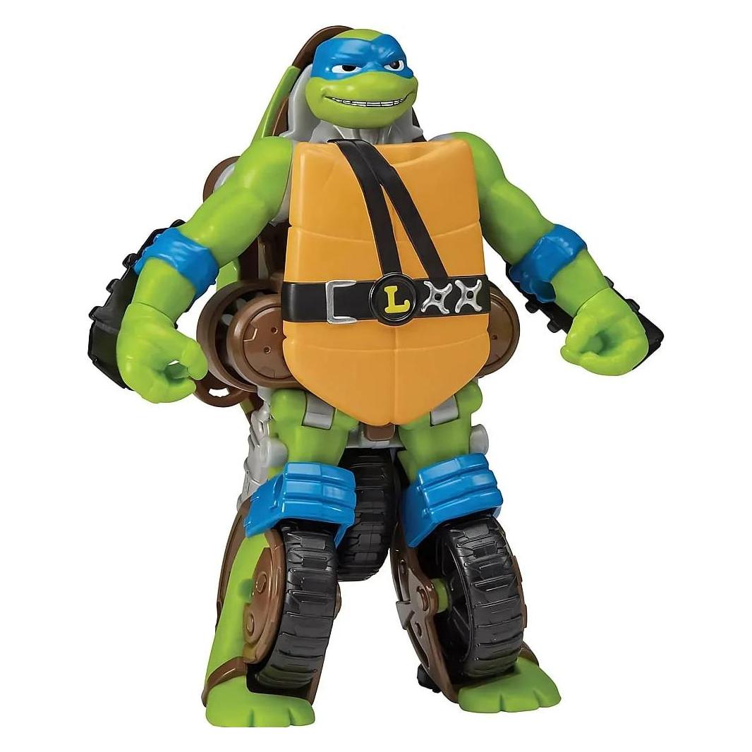 Playmates Teenage Mutant Ninja 84291CO Tales Turtles Twist N Mutate Leonardo to 3-Wheel Sling Shot Vehicle by (1274709)