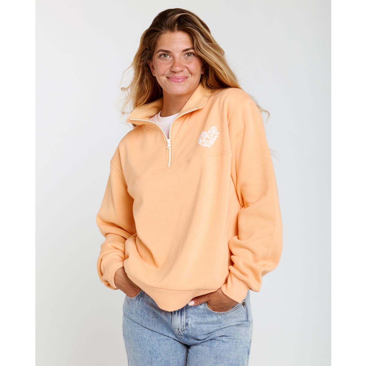 RipCurl RC Heart Half Zip Fleece peach (0165) L 0BWWFL-0165-L