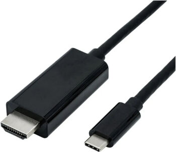 Roline Video-Adapterkabel, 2m, 4K60Hz, USB C male / HDMI male