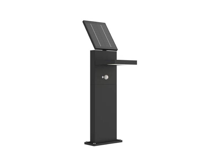 Lucande LED Lampe Solaire Silvan (Moderne) en Noir Aluminium (1 lampe\,à)\, Eclairage Exterieur Jardin