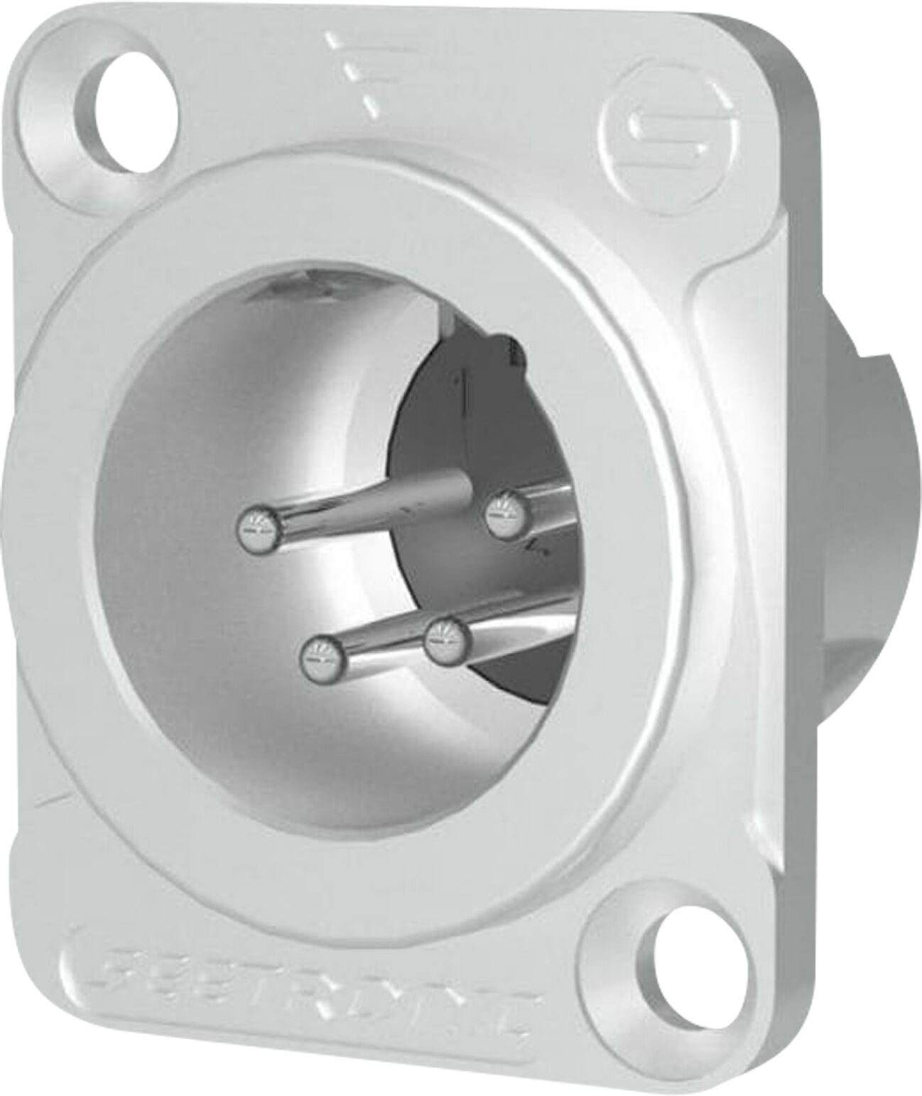Seetronic Xlr 4p-Chassis – Stecker, Silberne Kontakte – Vernickeltes Gehäuse