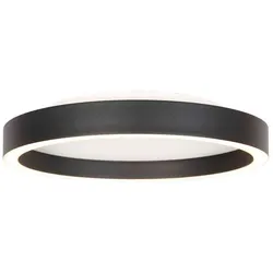 Steinhauer LED-Deckenleuchte Metall, schwarz Alu, Eisen, Stahl & Metall