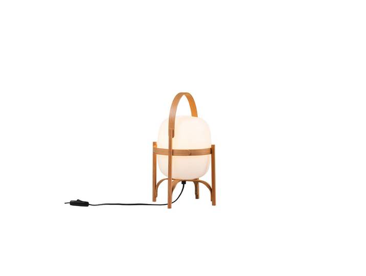 lampe à poser Cestita Wood/White - Santa & Cole - Salon / séjour - Plastique
