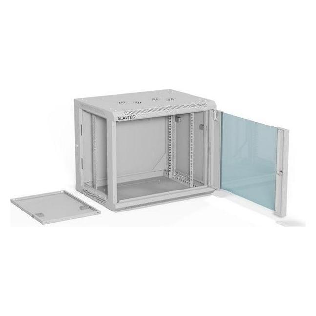 Alantec Regalschrank 19 9U 600x450 Grau FLAT PACK (9 HE, 19 Zoll Rack) (SW-9U-600-450-01-SF)