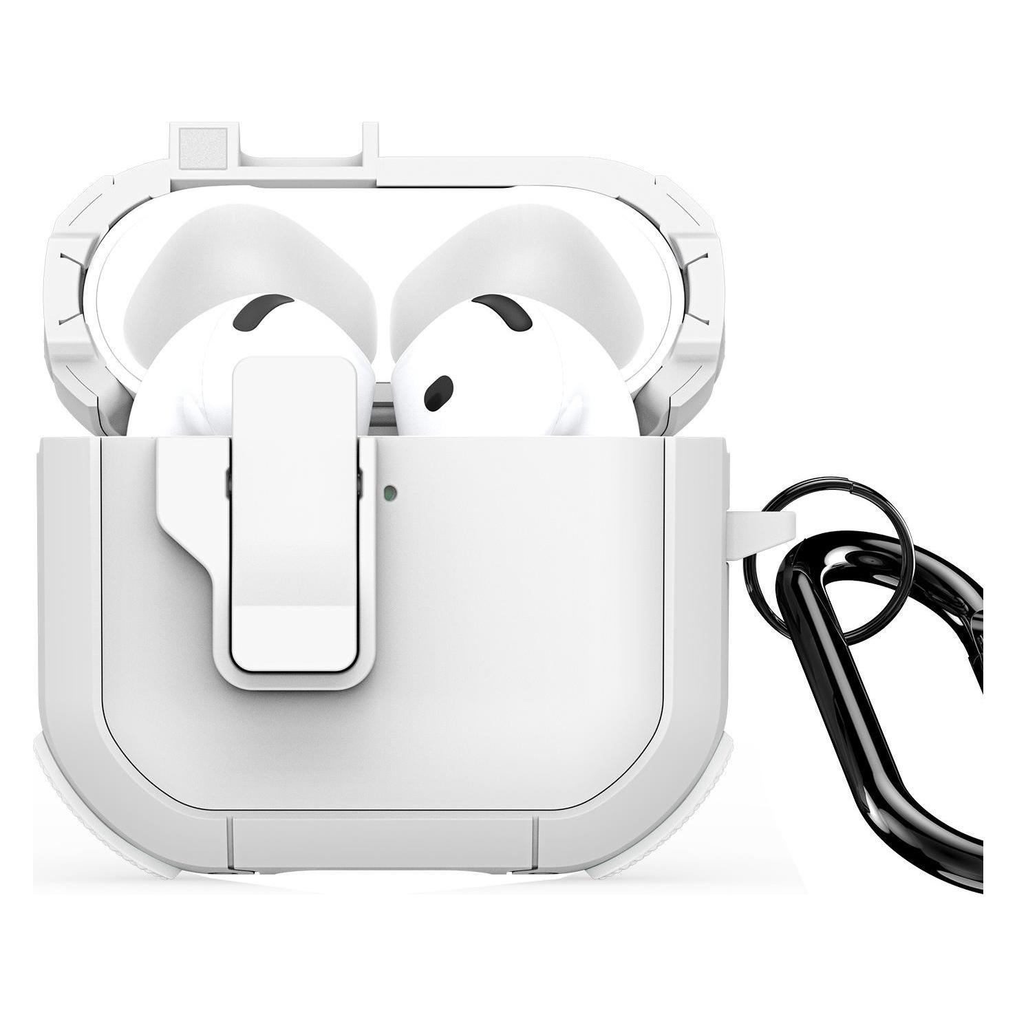 Dux Ducis Headphone case - AirPods 4 PECP Series PC+TPU Cover with Hook White (Ladecase Hülle) (6084)
