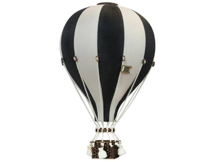 Deko Heissluftballon Schwarz Creme