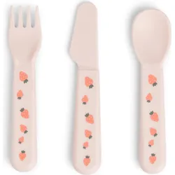 Foodie Tiny Farm Kinderbesteck, rosa, 3-teilig