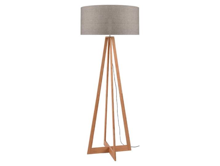 GOOD&MOJO - Lampadaire Everest - noir/bambou - Ø60cm pour salon\, chambre à coucher