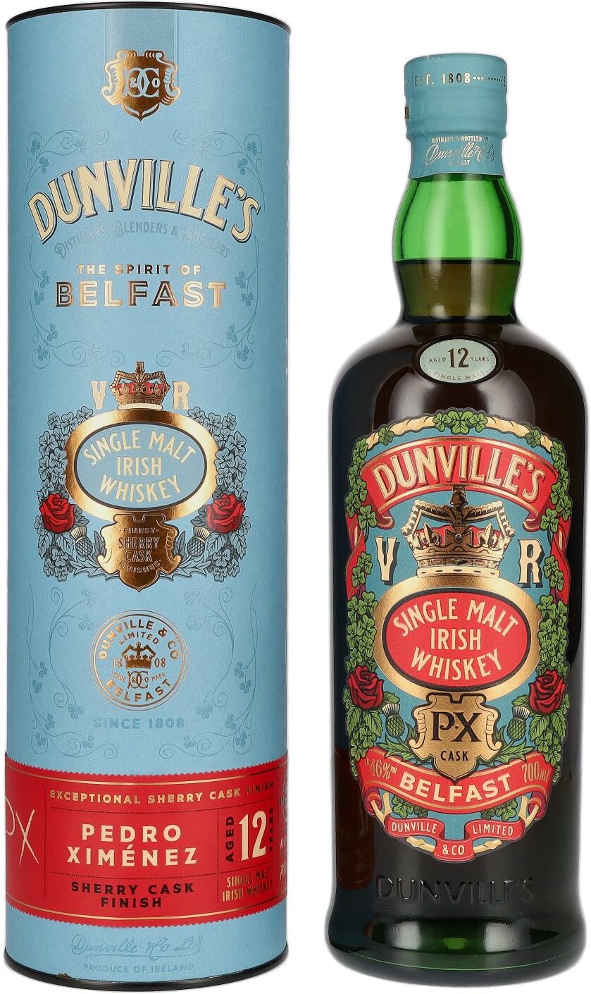 Dunville's Irish Whiskey Dunville's 12 Years Old Single Malt Irish Whiskey PX Cask 46% Vol. 0,7l in Geschenkbox