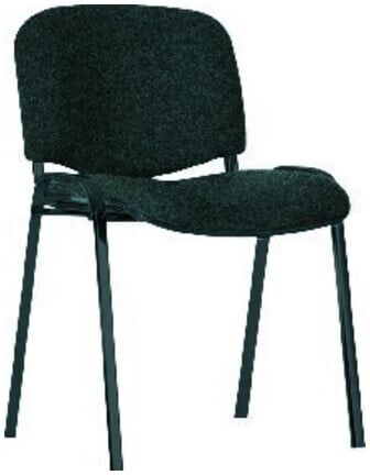 Besucher-Stuhl ISO K.leder schwarz/schw. ; E/D/E (Iso BL V04)