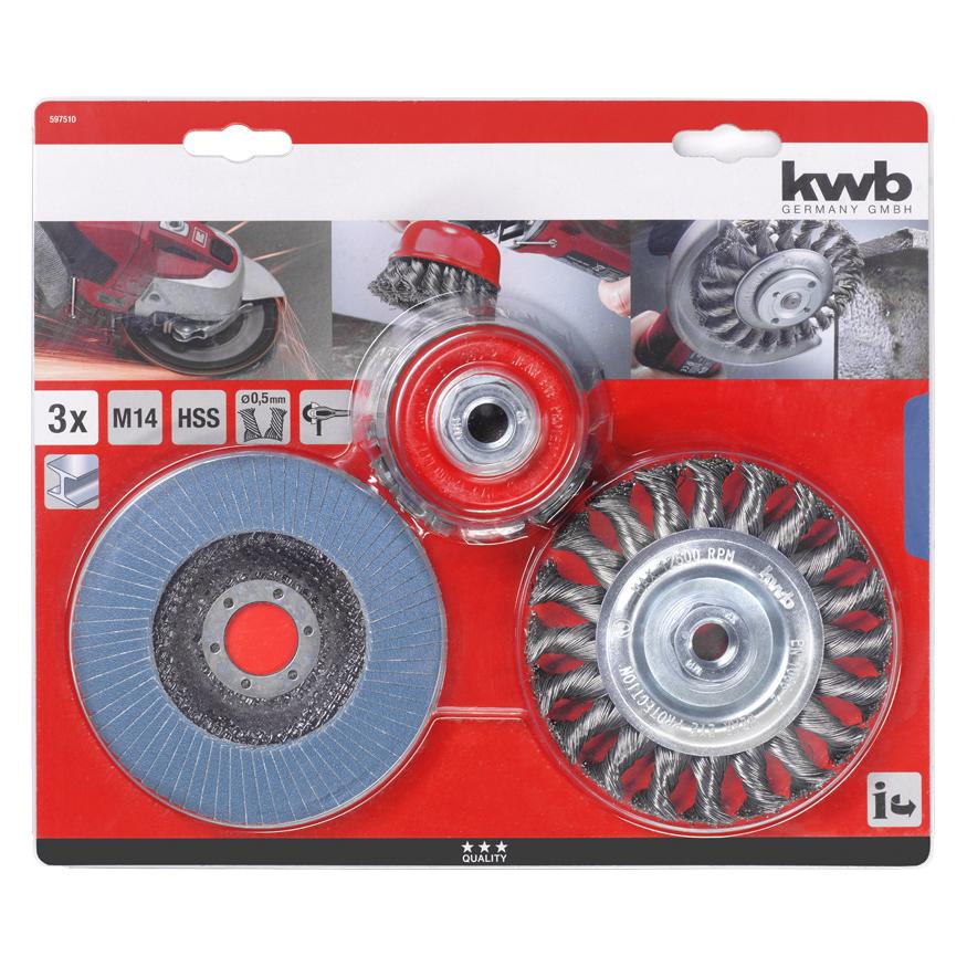 kwb Bürsten Reinigungsset 3-tlg. (597510)