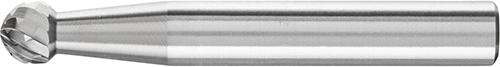 PFERD Hartmetall-Frässtift mit 6-mm-Schaft, Kugelform KUD, Zahnung 4