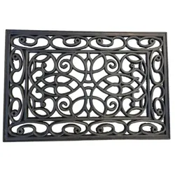 Jet-Line Fußmatte außen Relief Gummi Matte Eingang Fußmatte  GRAZANA 40x60x0,8cm Ornament