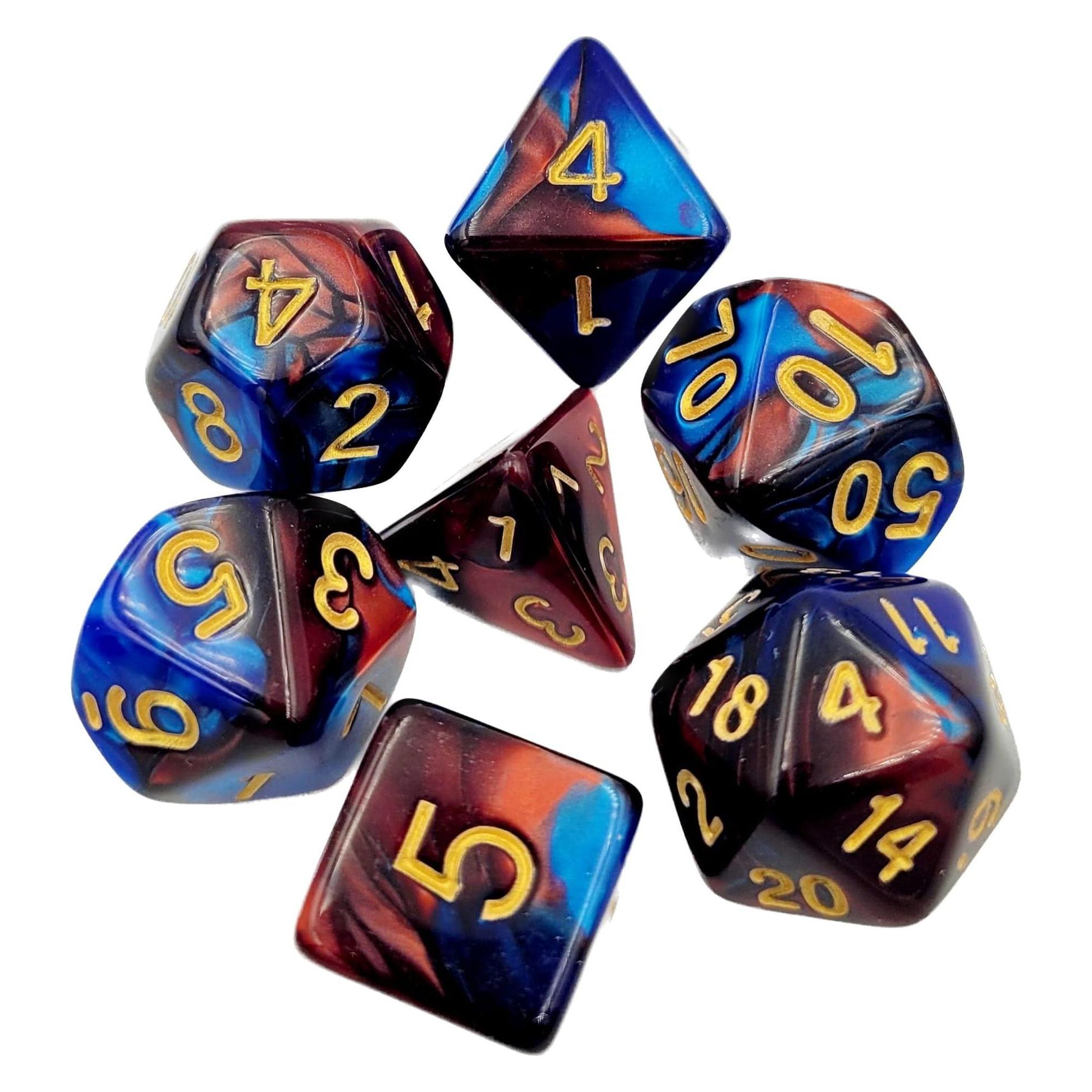Dice4friends Würfelset Racing: Red/Blue (7) (DIC17521)
