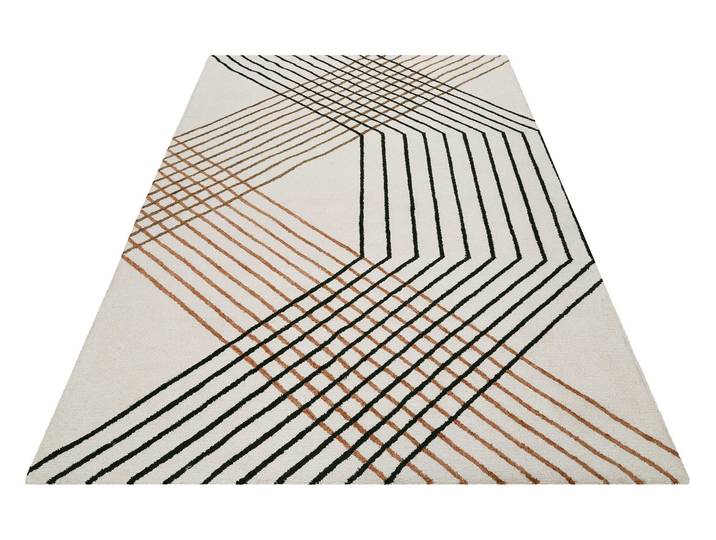 Teppich ESPRIT Bass ESP-39865 , beige, B:140cm H:8mm L:200cm, Polyester, Teppiche, Teppich, modern, handgetuftet, Linien Muster, Wohn-, Schlafzimmer